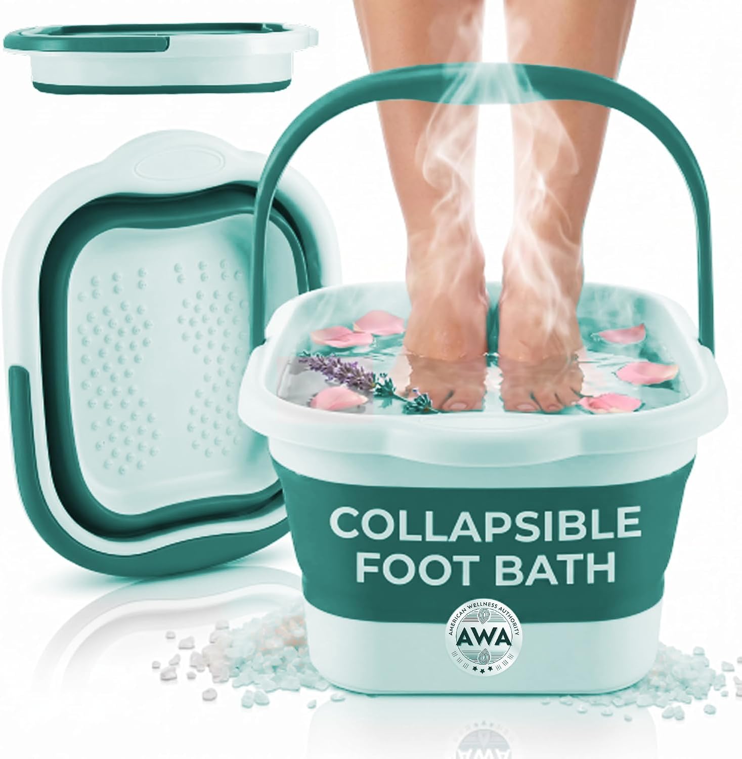 Collapsible Foot Soaking Tub, Foot Bath Soak Tub, Pedicure Spa Basin