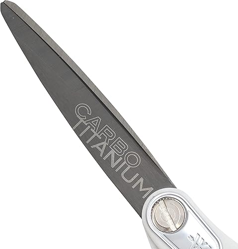 Miniatura 6 de Westcott Tijeras rectas resistentes de 8 pulgadas con unión de carbotitanio, tijeras de tela duradera para tareas de corte resistentes, perfectas