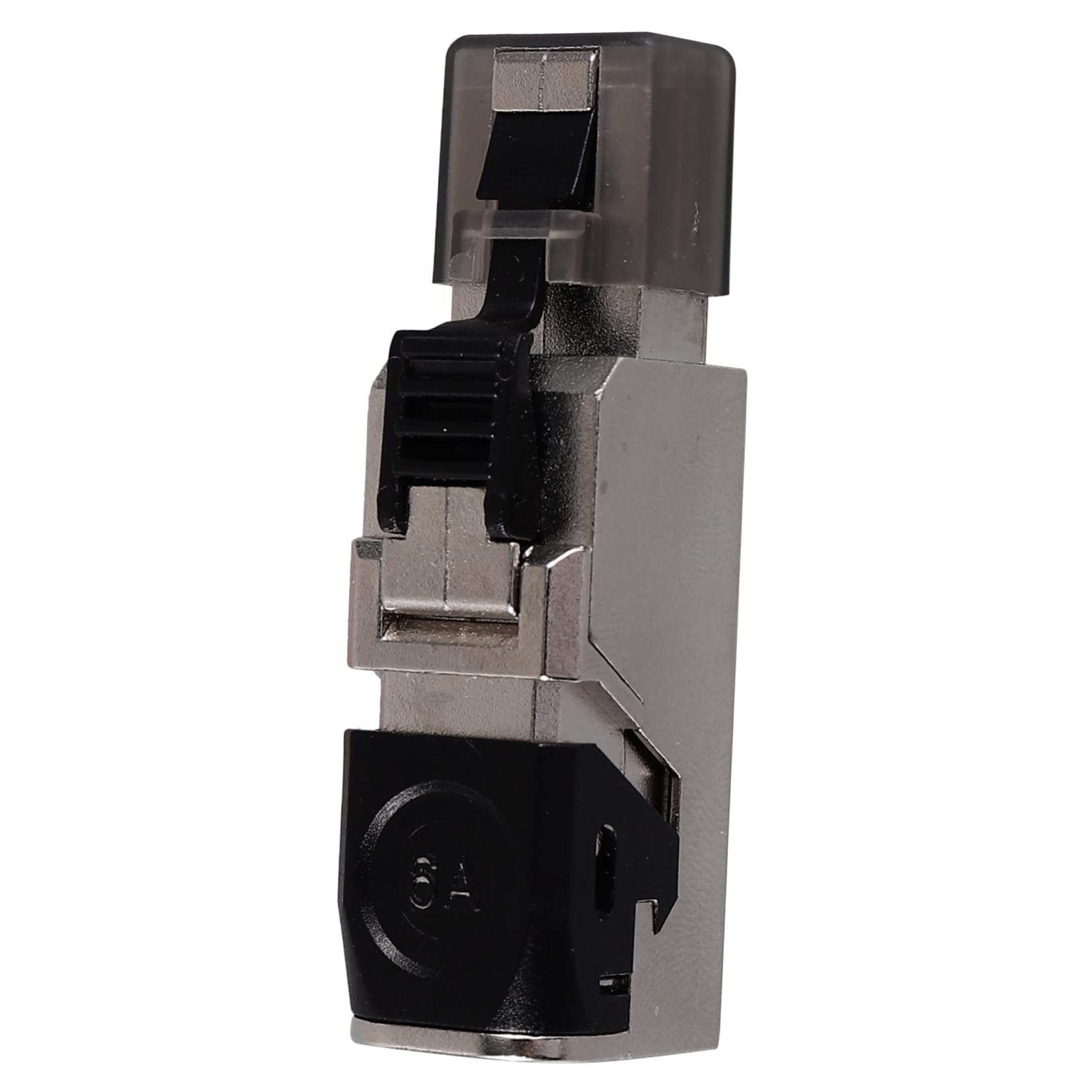 Uonlytech 6a Shielded Connector Pass-Through Modular for Easy Installation for Desktop Laptop Router Ethernet Connection
