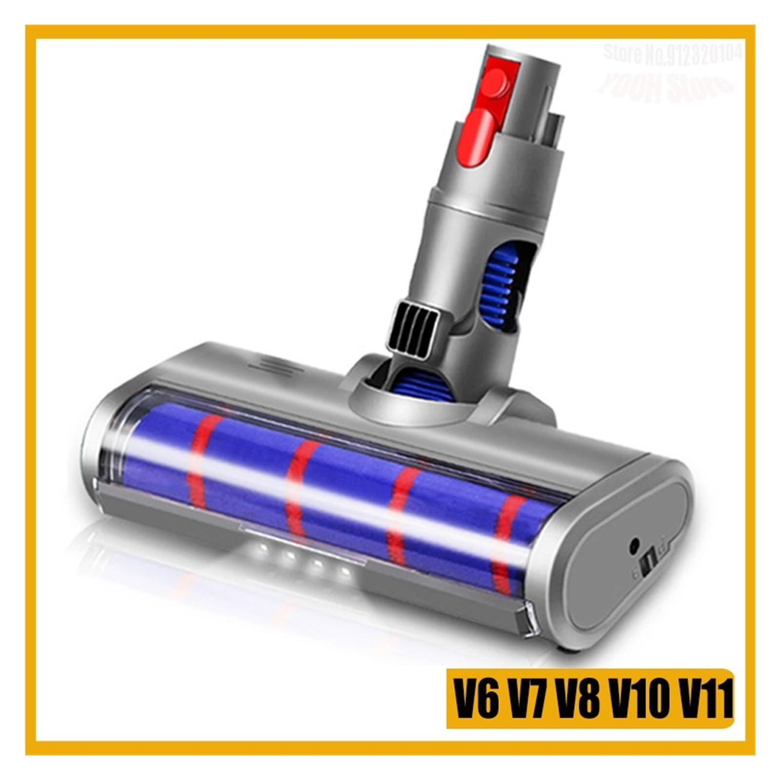 Reemplazo De Cabezal De Cepillo De Piso Motorizado, Compatible Con Aspiradoras Dyson V6, V7, V8, V10 Y V11. Cepillo De Piso Con Cabezal De Rodillo Y Barredora Suave.(B)