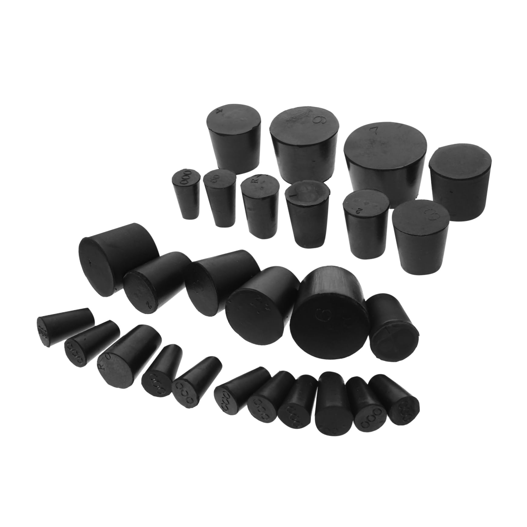 Amosfun 5 series Tapón De Laboratorio Tapón De Goma Piezas De Repuesto Para Laboratorios Tapones De Tapón Tapones De Laboratorio Tapón De Tubería Tapones De Goma Para 27 piezas x 5