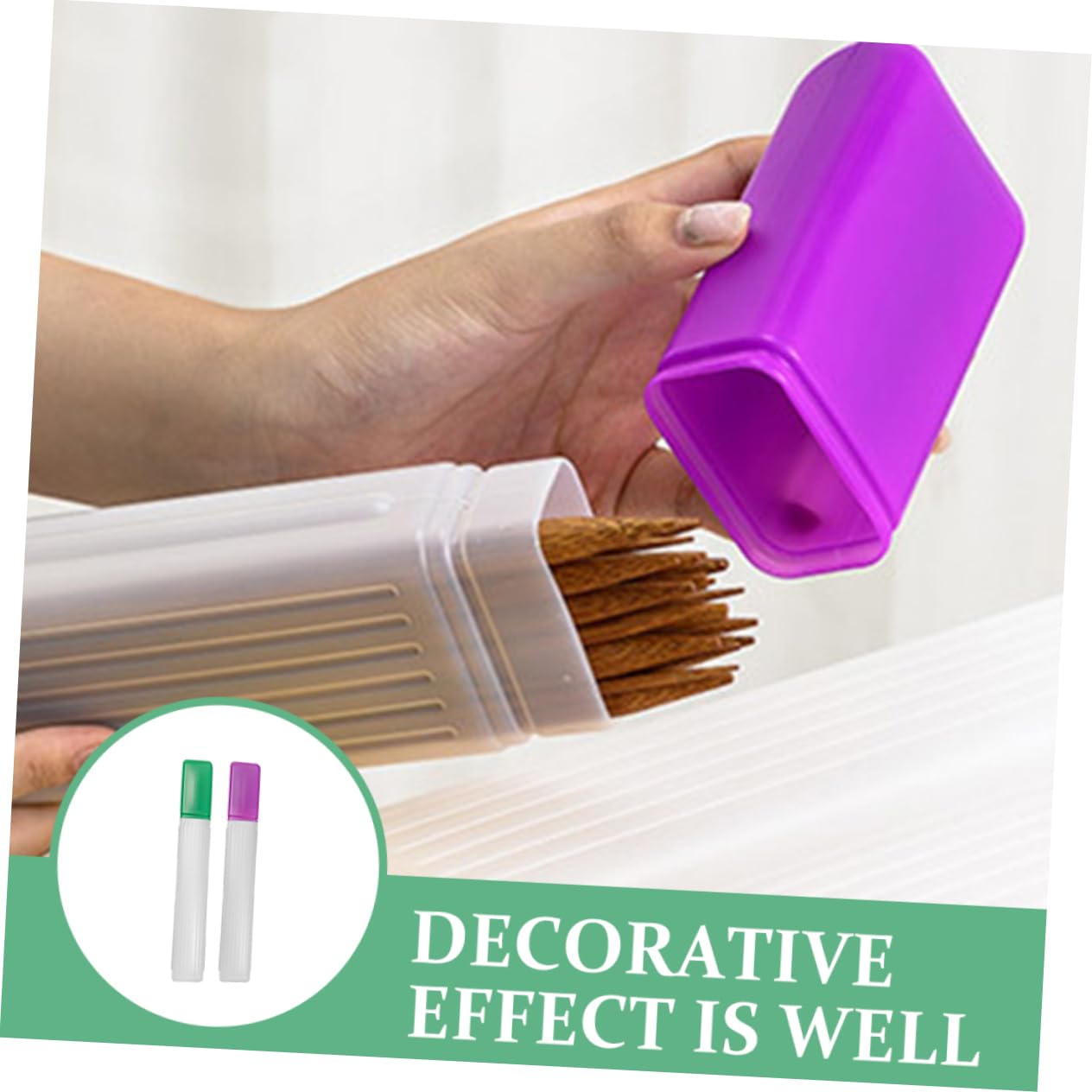 KOCKSHION Contenedor De Agujas De Tejer Tubo Organizador De Agujas De Costura Almacenamiento Práctico Y Elegante Para Manualidades Para Casa Y Comercial 2 Piezas X 4