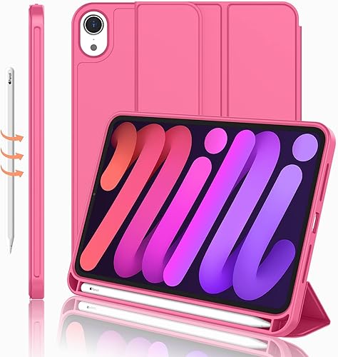 Miniatura 25 de iMieet Funda para iPad mini 7 2024 (A17 Pro), Funda para iPad mini 6 (8.3 pulgadas, modelo 2021), Funda para iPad mini 7ª/6ª generación con soporte