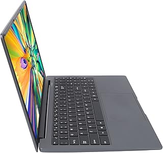 Laptop IPS, 15,6 pol. IPS Laptop Teclado LED Luz de Fundo 12G LPDDR4 Quad Core Teclado Numérico Leitor de Impressão Digital para Casa