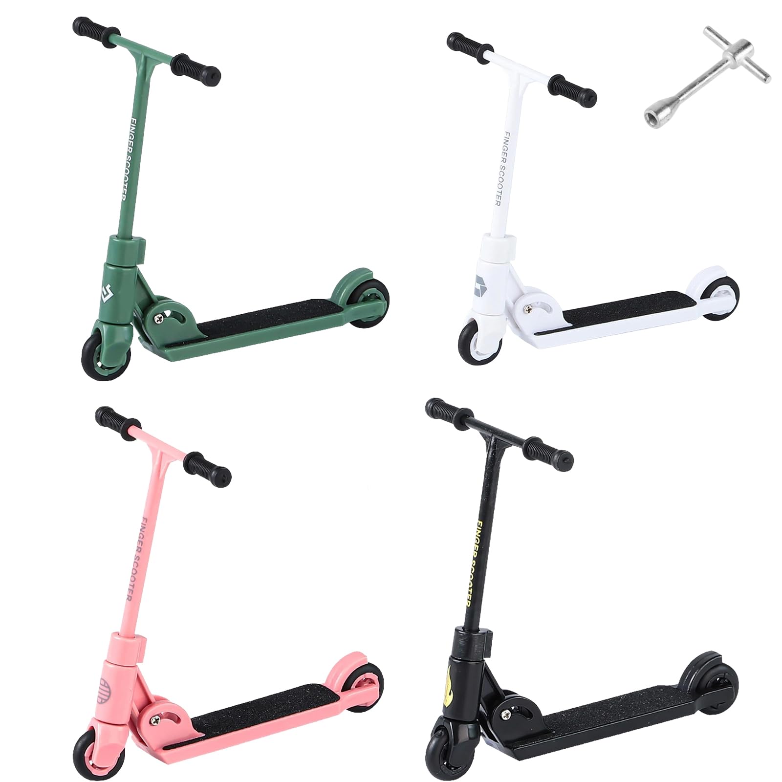 4 Pcs Tech Deck Scooter, Finger Scooter for Birthday Gifts, Collectibles, Compact Yet Exquisite and Practical, Toys Skateboard for Party Favors