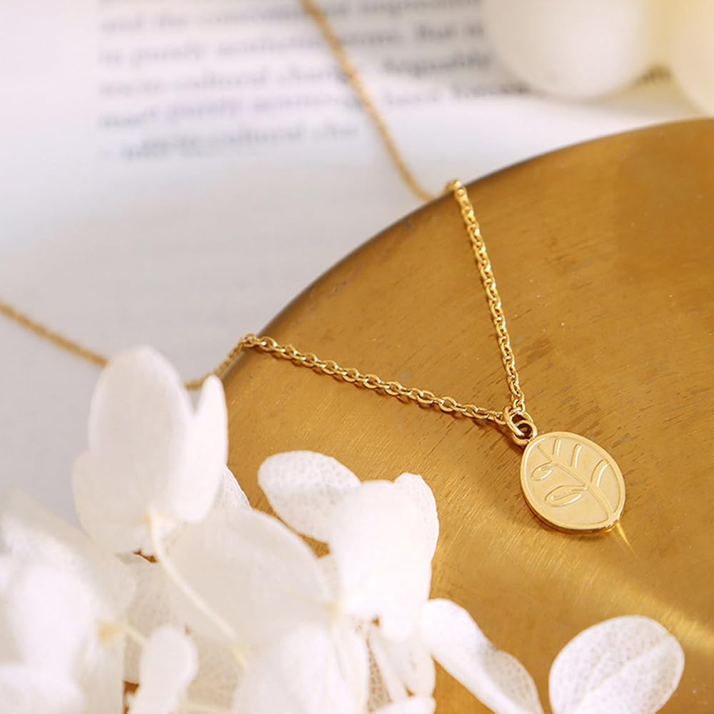 K18木の葉チェーンゴールドネックレス40cm 2482K2505