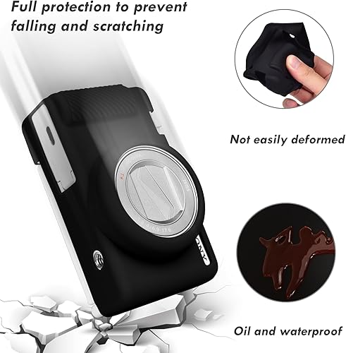 Miniatura 4 de Rieibi ZV-1F Caso, Funda Protectora De Silicona Suave Para Sony ZV1FZV-1M2ZV-1 Mark II Vlog Cámara, Cubierta Ligera ZV1F - Negro