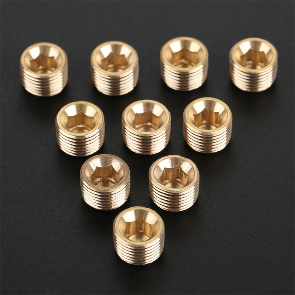 10 pezzi NPT 1/8" Filettatura interna esagonale Connettore per tubo in ottone Fissaggio meccanico