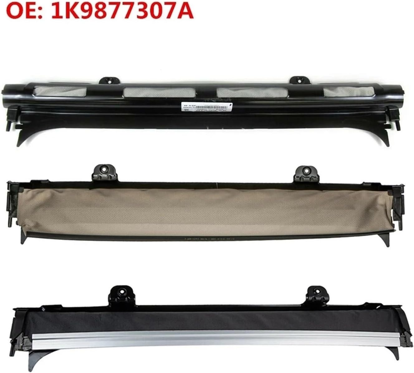 1K9877307 Car Panorama Sunroof Sunshade Curtain Cover Assembly Compatible For Audi Q5 / VW Tiguan 2008 2009 2010 2011 2012 2013 2014 2015 2016(Gray)