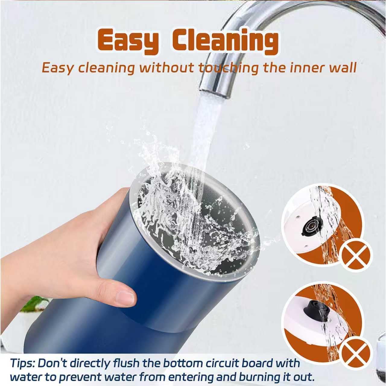 Simple Milk Frother, 2 in 1 Milk Steamer and Frother, Electric Milk Steamer, Milk Warmer and Hot Milk Foam Maker for Latter, Macchiato, Cappuccinos，Blue
