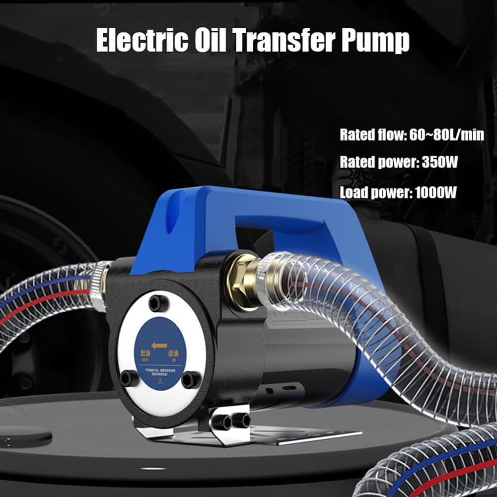 Elektryczna pompa do transferu paliwa, samozasysający ekstraktor oleju 350 W, z silnikiem miedzianym, pompa naftowa 60 l/min do maszyn rolniczych