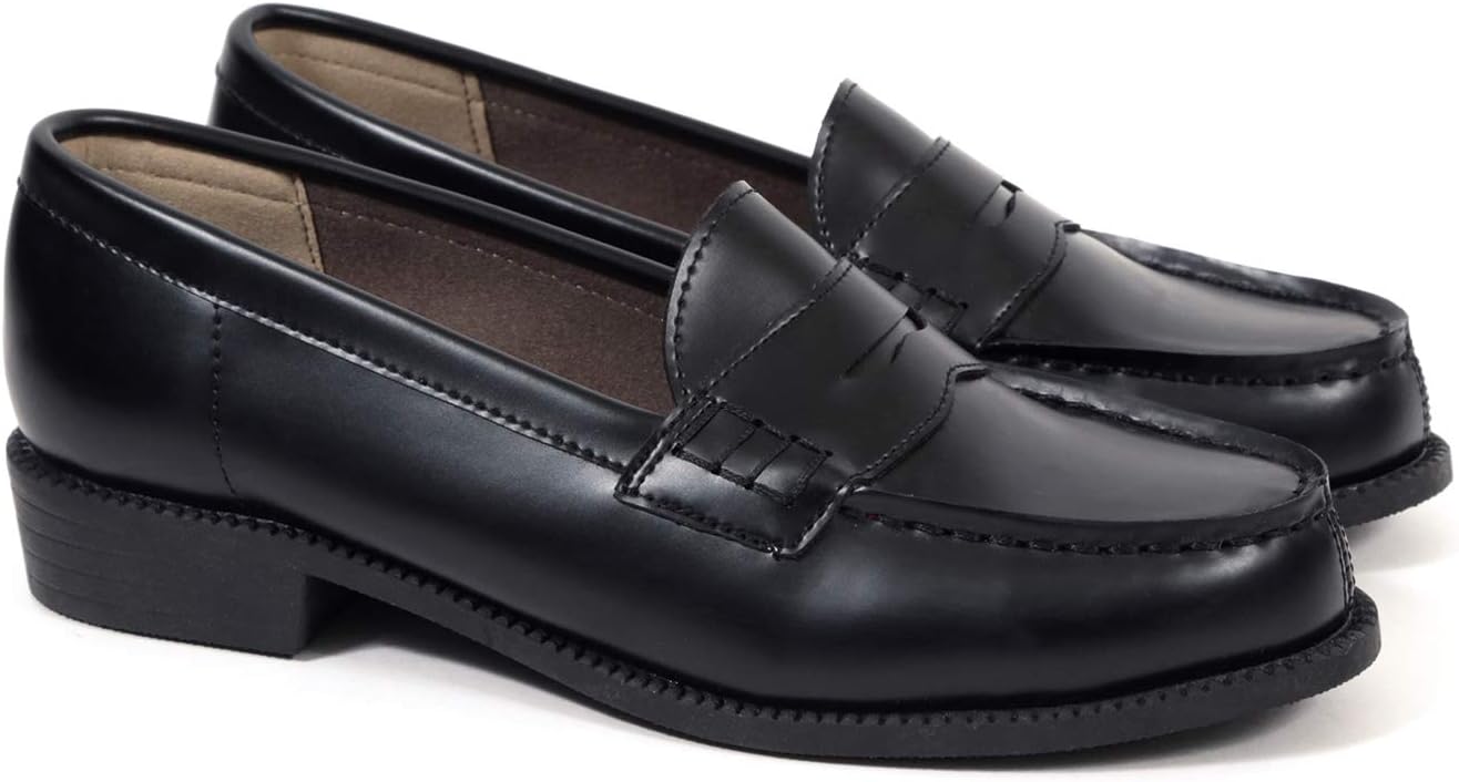 [アキリコ] ローファー シンプルデザイン ベーシック 抗菌防臭 吸水速乾 インソール インナーチェック/プレーン 19cm~26.5cm 対応