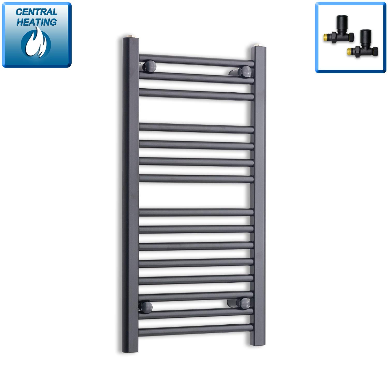 companyblue 400mm Wide Black Heated Towel Rail Radiator Flat Ladder for  Stylish Bathroom (400 x 800mm) : Amazon.co.uk: Home u0026 Kitchen