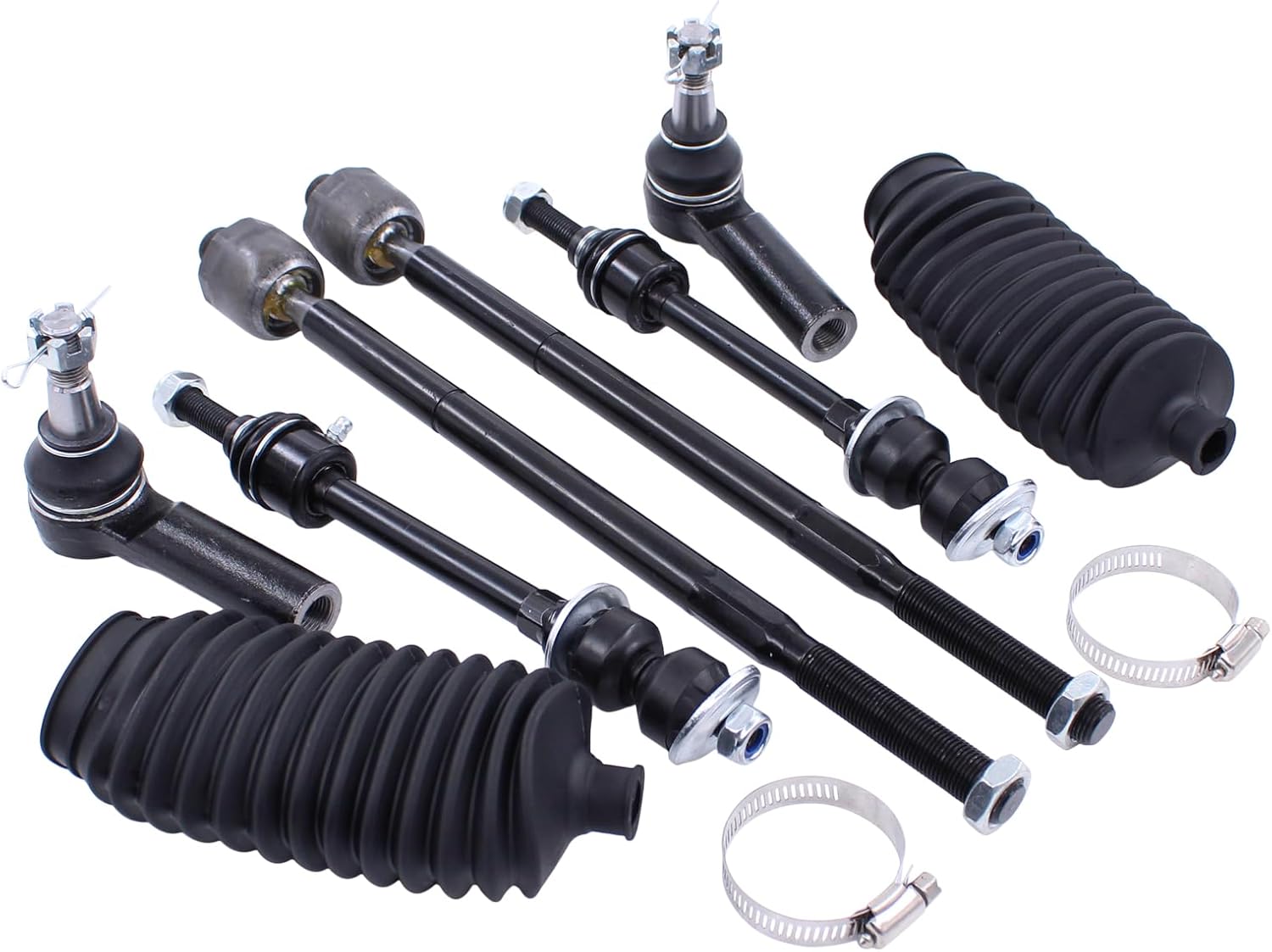 MOTOKU Front Suspension kit for Ram 1500 5-Lug 2013-2018, Ram 1500 Classic 2019-2024 Inner and Outer Tie Rod Ends Sway Bar End Links with Boot
