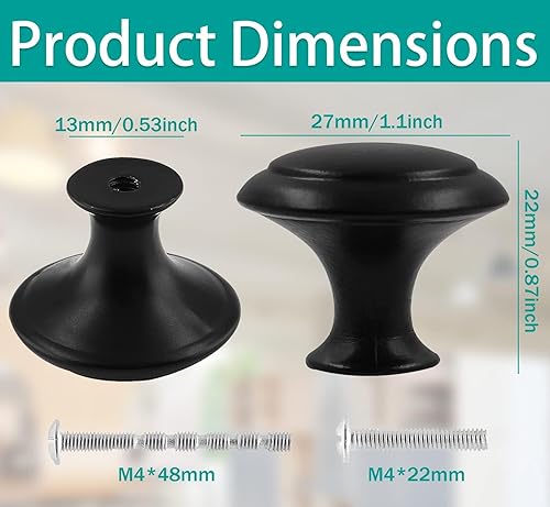 Miniatura 8 de 20 pomos redondos para gabinete, pomos plateados de 1 pulgada para cajones, pomos modernos de zinc para armario, armario, puerta