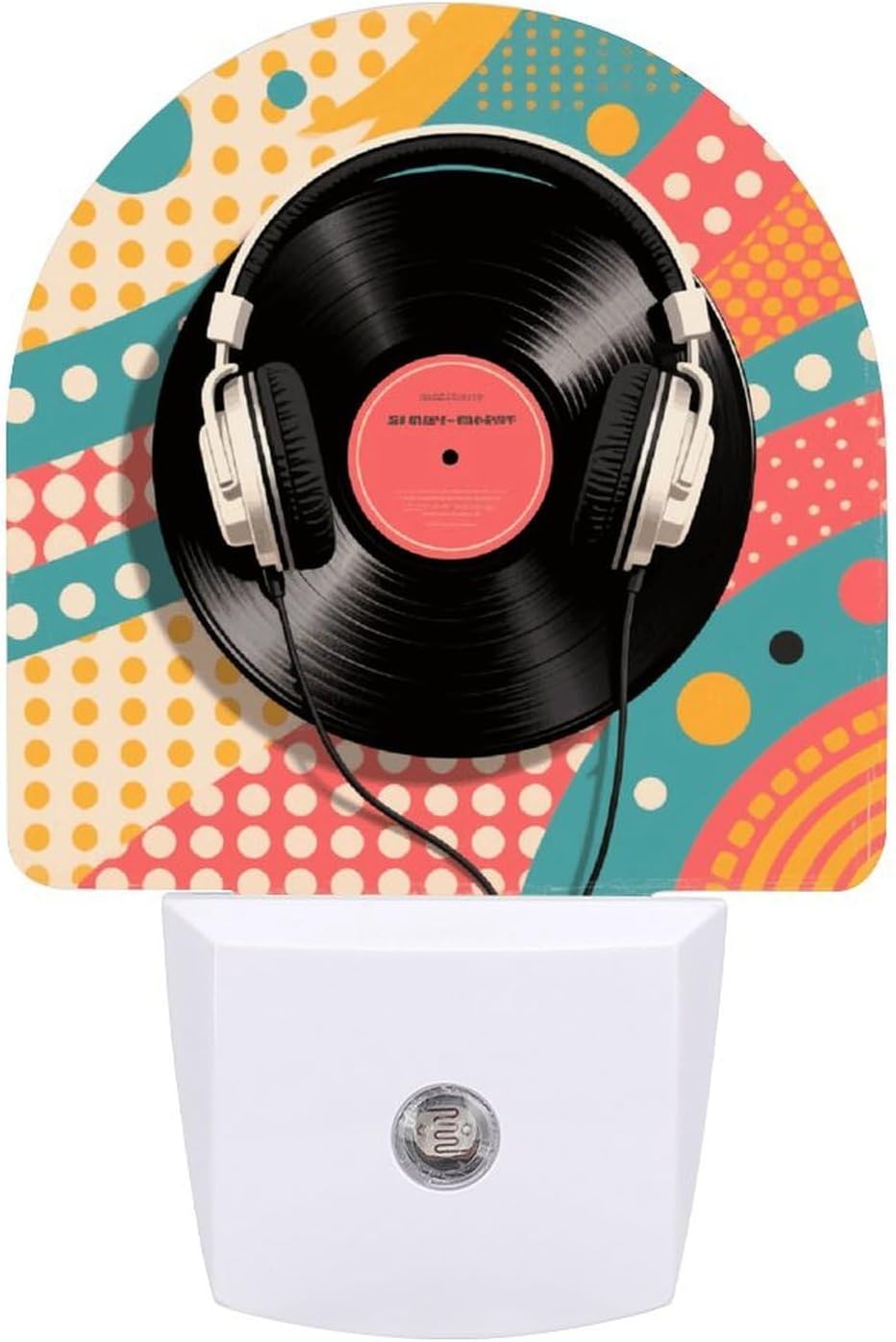 Vintage Record Cover LED Night Light for Hallway, Plug Into Wall