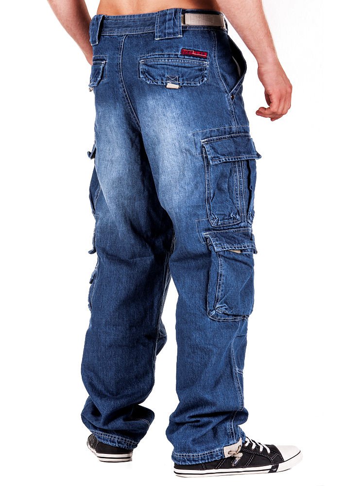 Jet Lag Hose Cargo Jeans light navy Style 007