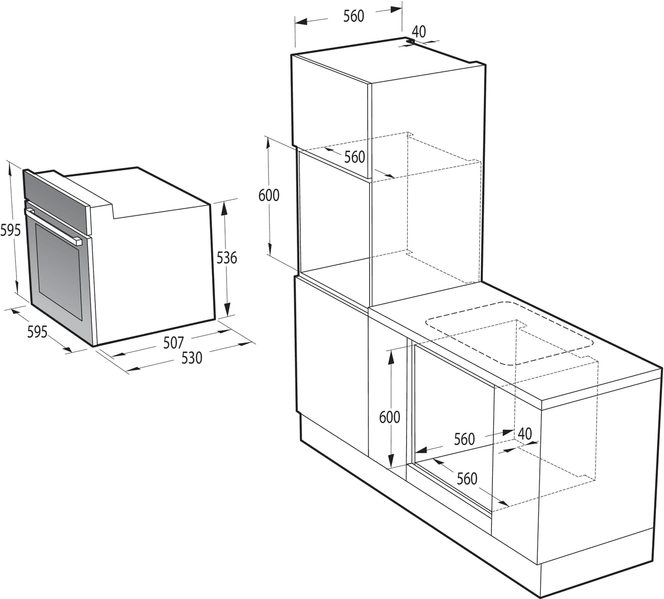 Gorenje BOA6737AO1X Einbaubackofen 73 Liter BigSpace Heißluft 250° EcoClean-Email 2fach verglast 9 Funktionen EEK: A