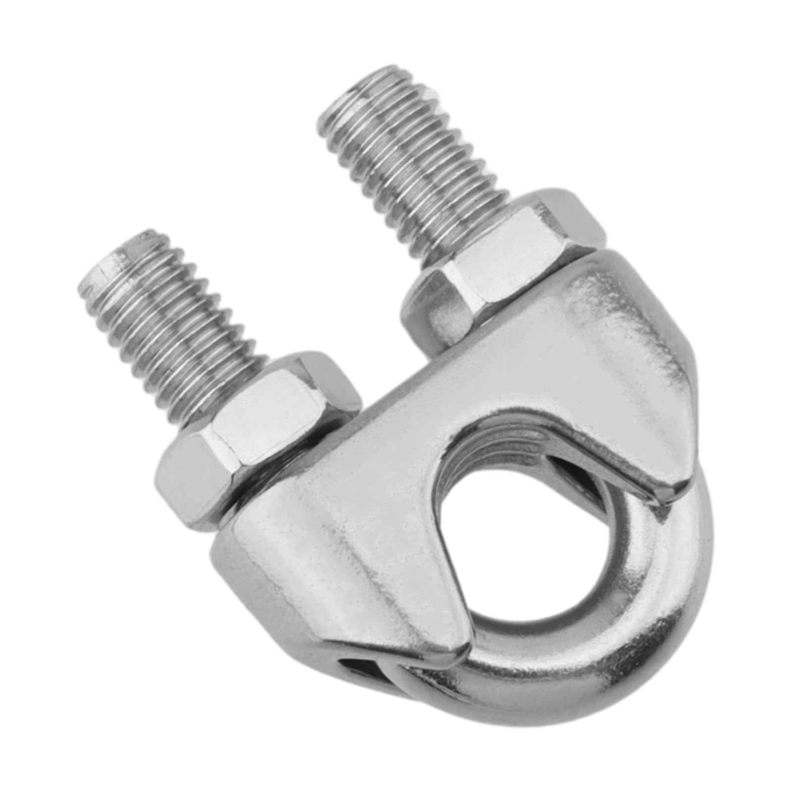 POFET Pack Of 10 M8 304 Stainless Steel U-Clamps Wire Rope Clamp - View #2
