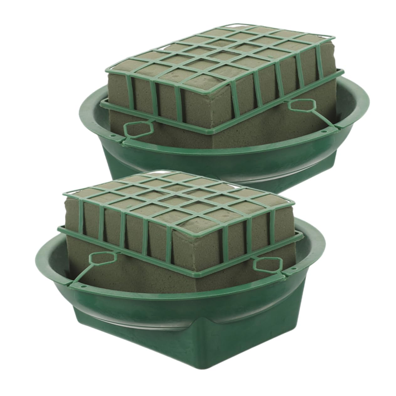 ERINGOGO Flower Arrangement Supplies 2pcs Floral Foam Cage Mud Bowl for Celebrations
