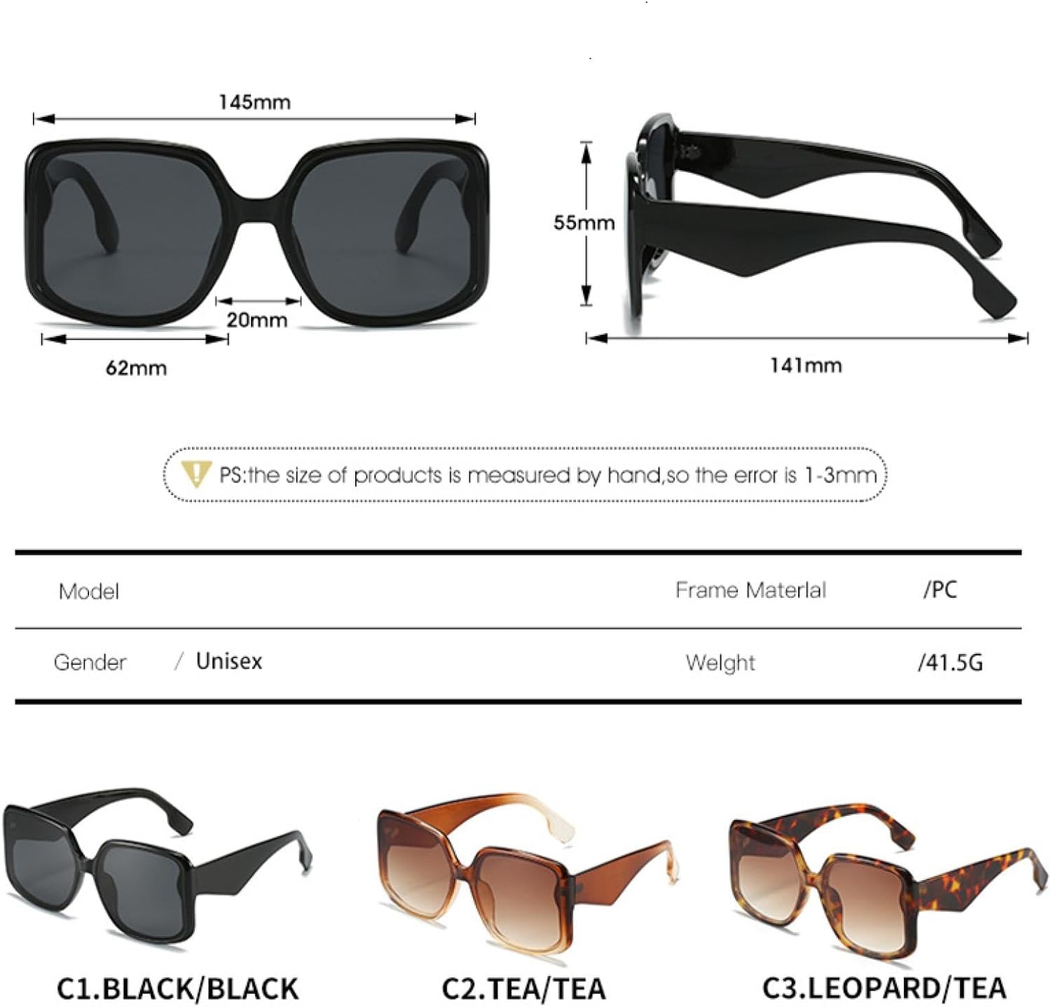 Fashion Frame Sunglasses for Woman Man Vintage Sun Glasses Female Travel Driving Shades Uv400