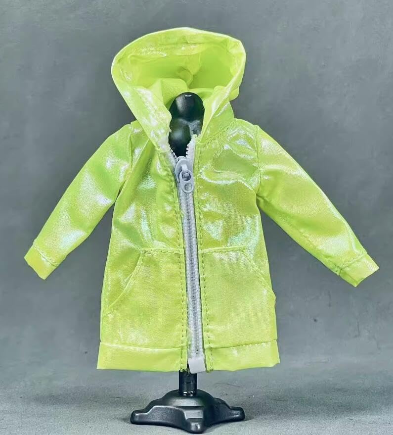 Mowan 1/12 Scale Female Clothes Sunscreen Coat for 6 inch Woman Action Figure Mecha Girl Yellow3