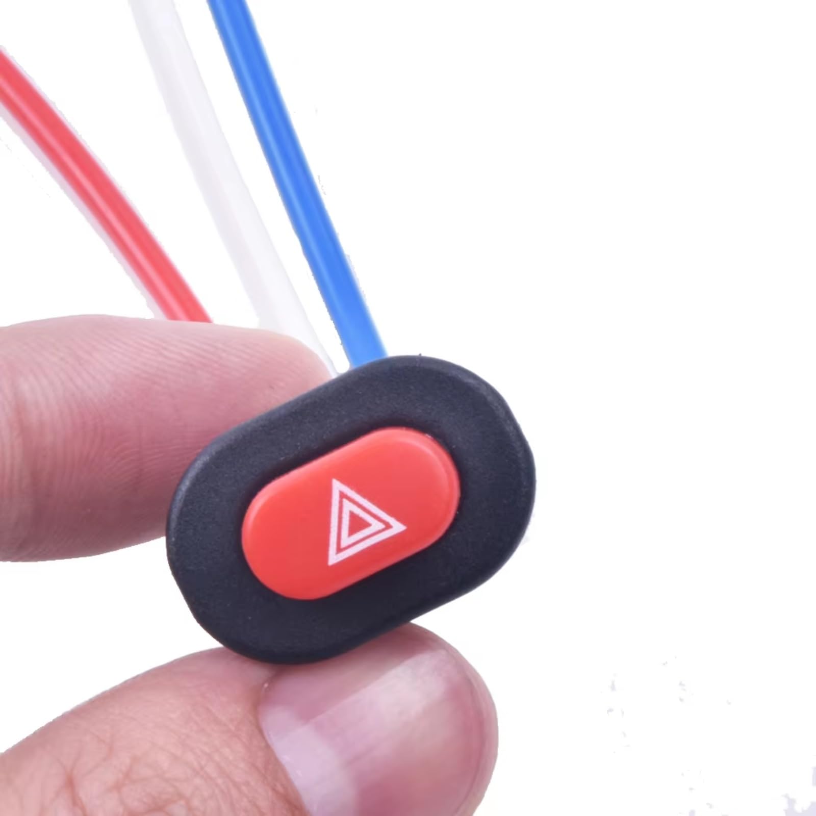 Interrupteur de contacteur d'allumage de 100 mm avec Verrouillage intégré. Bouton de Feux de détresse pour Moto, Double clignotement, Clignotant d'avertissement et d'urgence, 3 Fils.