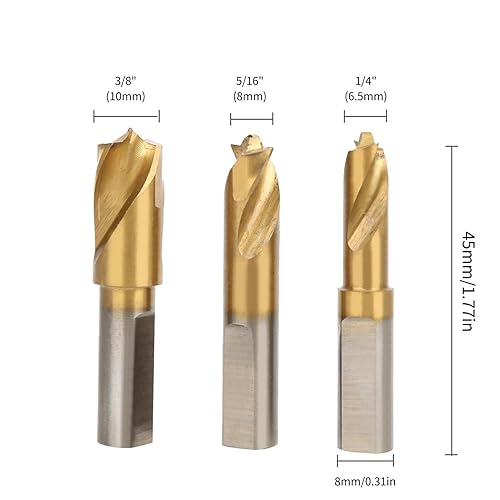 Miniatura 6 de Fafeicy Juego de brocas de soldadura por puntos de cobalto de 3 piezas para chapa, cortador de soldadura HSS CO, herramienta de energía eléctrica,