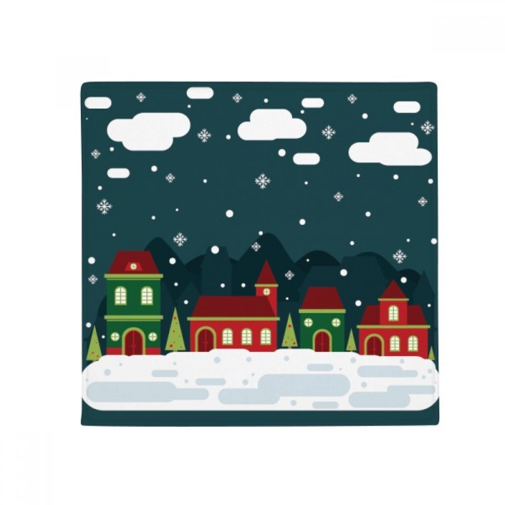 Tapis pour animal neige flocons maison 80x80cm multicolore DIYthinker