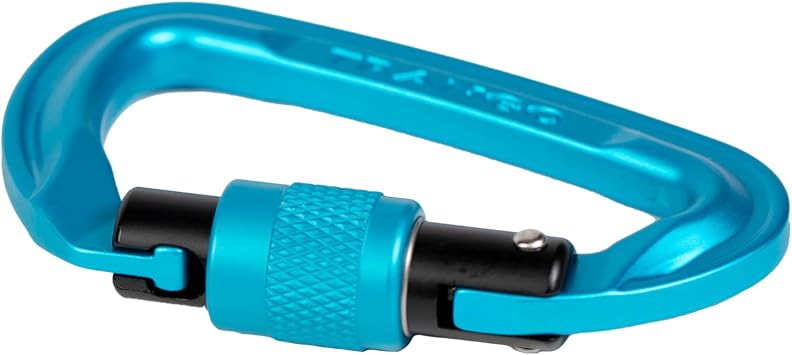 TRANGO Superfly Evo Screwlock Carabiner - Lightweight Locking Carabiner, Keylock Nose, 26kN, Rock Climbing, Single & 3 Pack