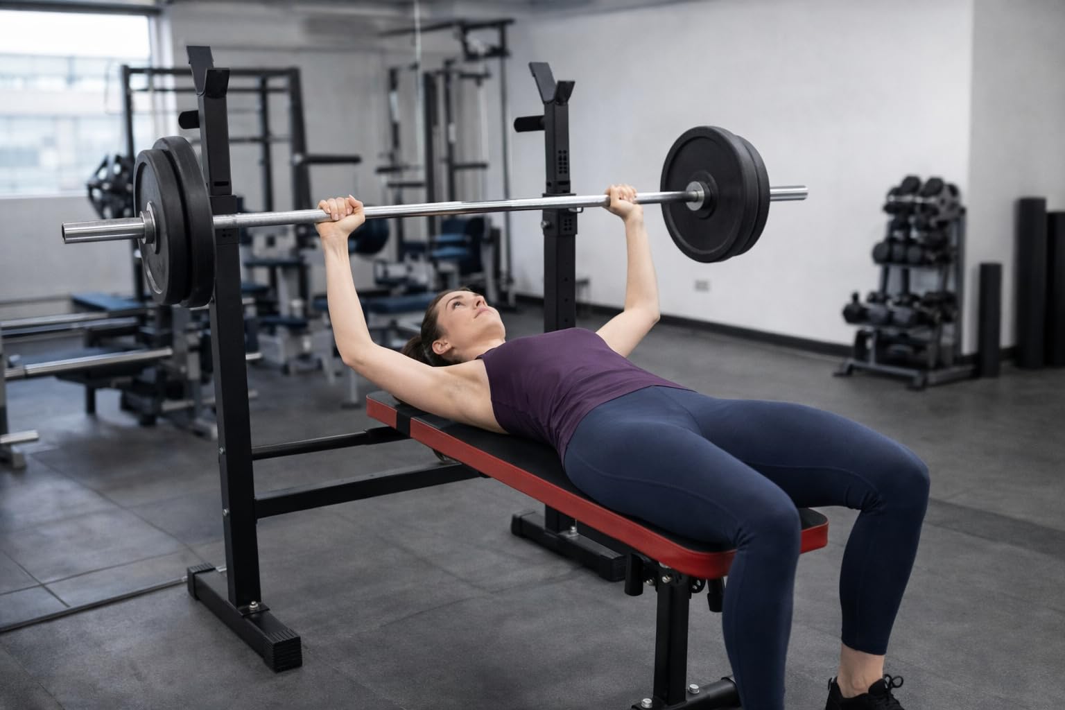 FFitness Panca pesi con supporto Bilanciere Panca Piana Palestra pieghevole regolabile Multifunzione Rack Weight Bench per sollevamento pesi