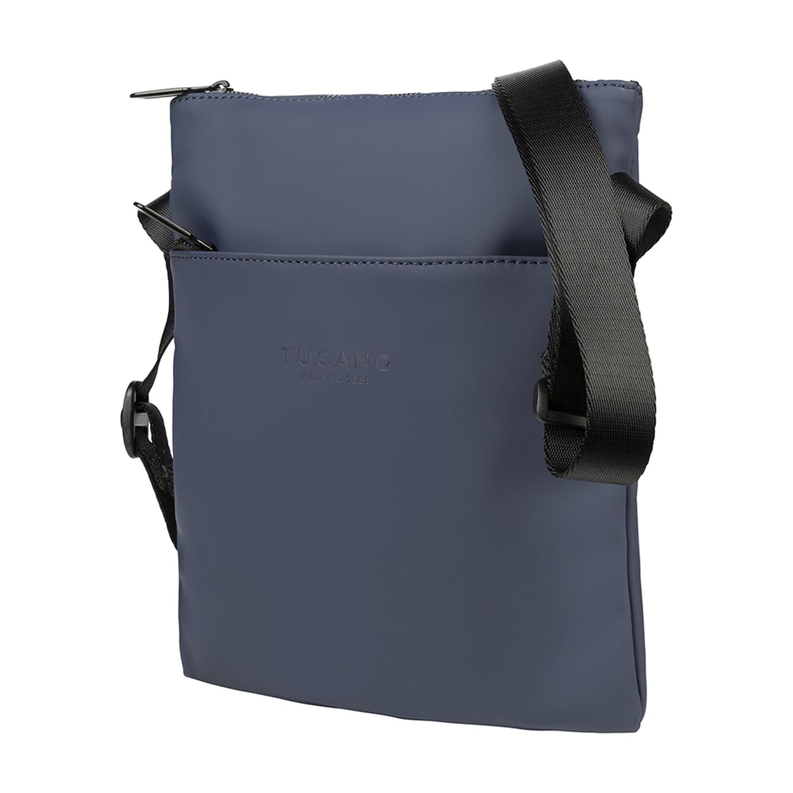 Tucano, Gommo Shoulder Bag, Borsa a Tracolla Uomo Donna in Materiale Gommato, Borsa Compatta e Slim con Sistema Anti-Radiazioni, Tracolla Regolabile e Tasca Esterna