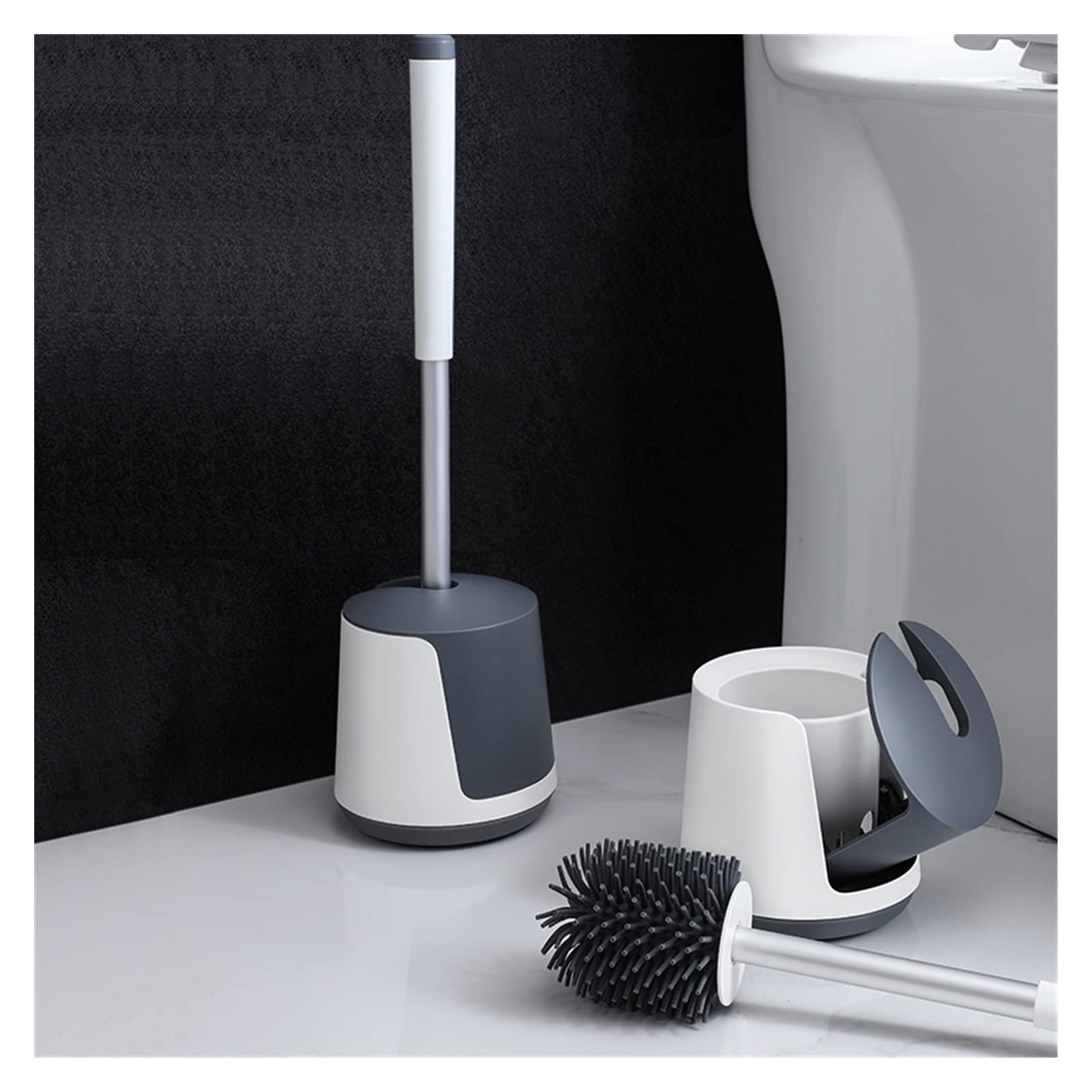 Escobillero de Silicona con cerdas Suaves para Inodoro, de plástico, para baño de Hotel, Limpiador de inodoros, Herramientas para el hogar, desatascador de Inodoro, Accesorios de b