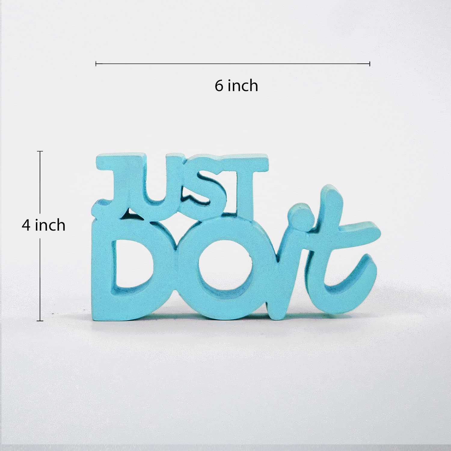 NUKKAD TALES Engineered Wood "Just Do It Blue: Inspirational Aesthetic Table Decor - Ideal Home Study Desks And Table. Quirky Room Decoration Accent, And Corporate S, Fantasy, 15.2 Cm, 2.5 Cm 3