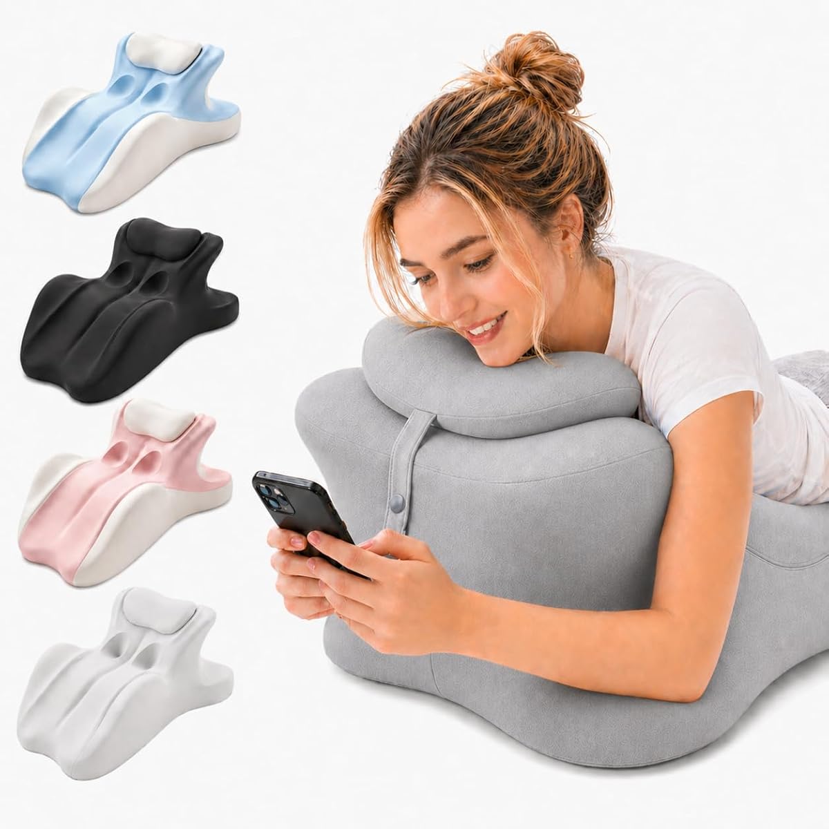 Sex Pillow – Sex Pillowcase Wedge Pillow for Couples,Multi-Functional 27° Angle Design,Elevates Hips & Back for Deeper,More Intense Sexual Pleasure,with Removable Washable Cover (Grey)