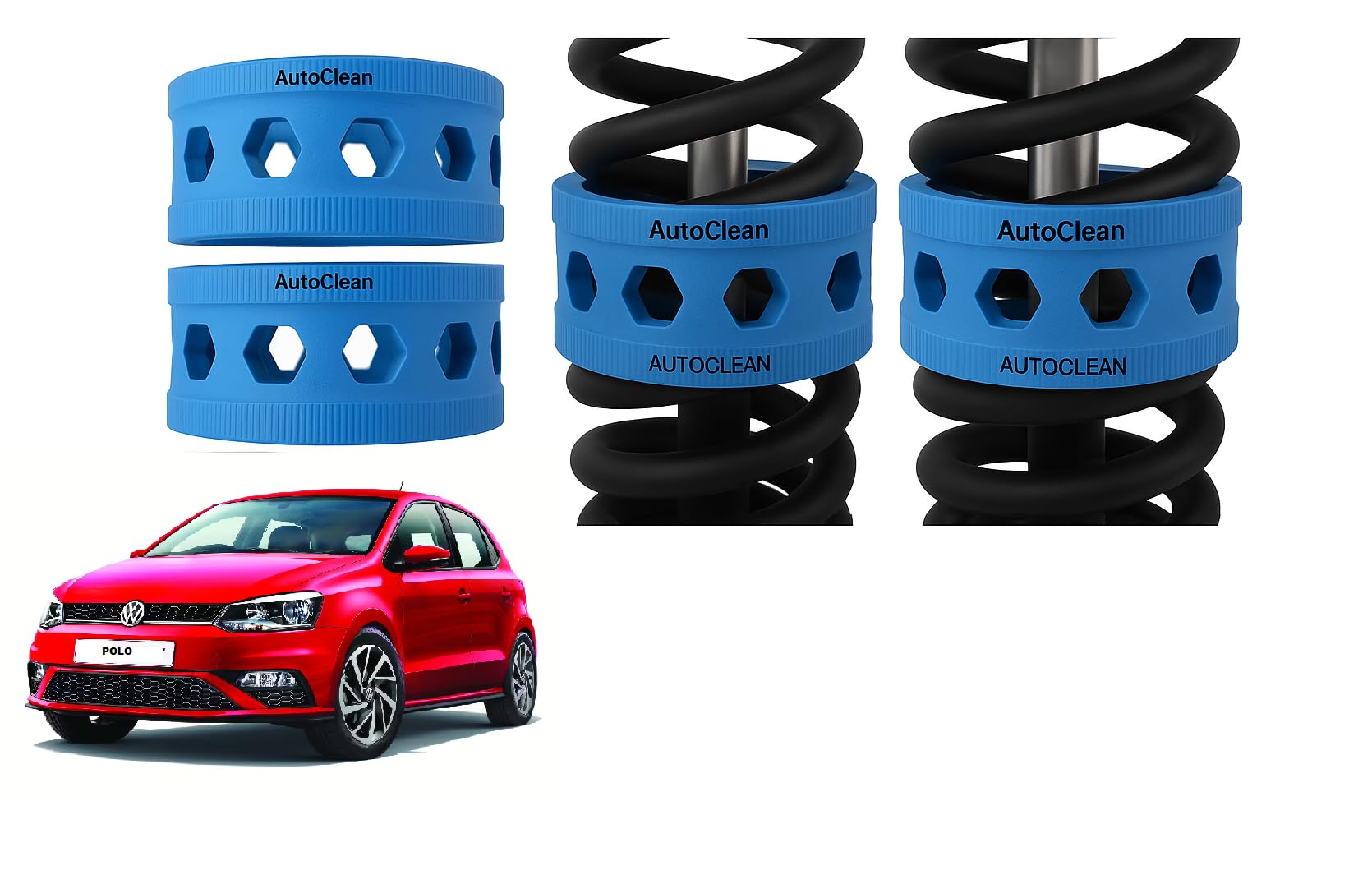 Autoclean Front Coil Spring Rubber Buffer Kit for Polo | Size B | Increases Car Height, Shock Absorber & Suspension Stabilizer Cushioner-picture-20