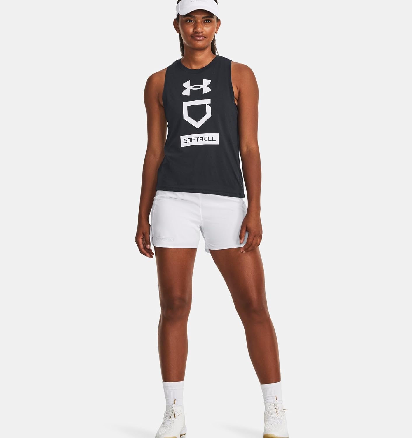 Under Armour Womens Softball Icon Logo Tank Top - Quick-Drying Cotton Blend