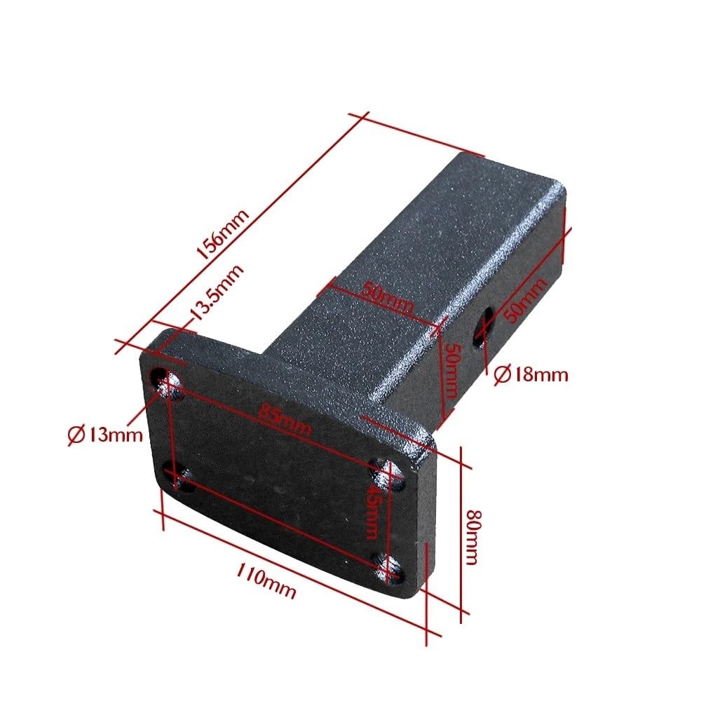 IBNA Anhänger 50 X 50 MM Zapfenhaken Empfänger Kupplung Adapter Platte Halterung Camper Wohnmobil Ersatzteile Wohnwagen