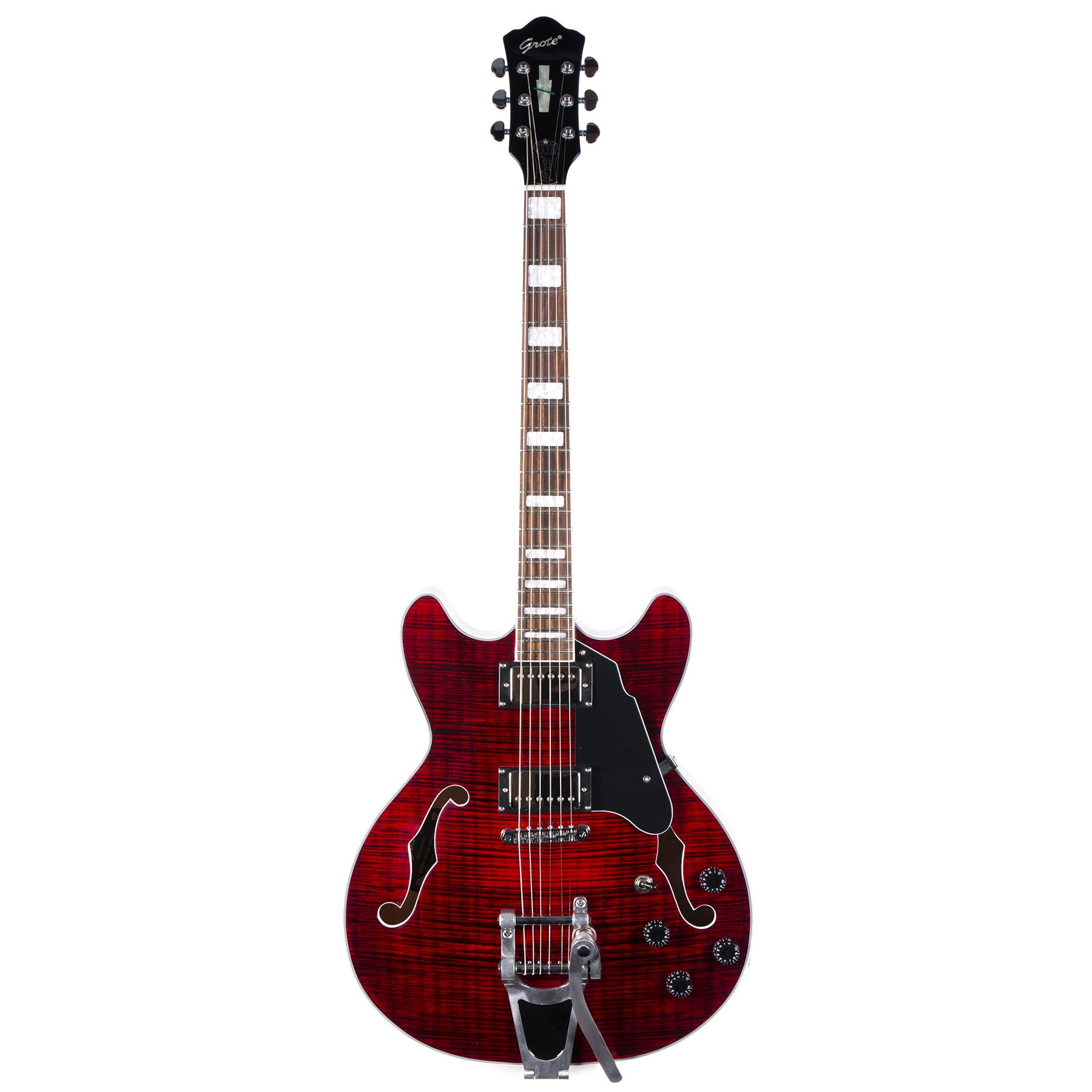 Amazon | GROTE 335 style Jazz Electric Guitar with Bigsby Semi 