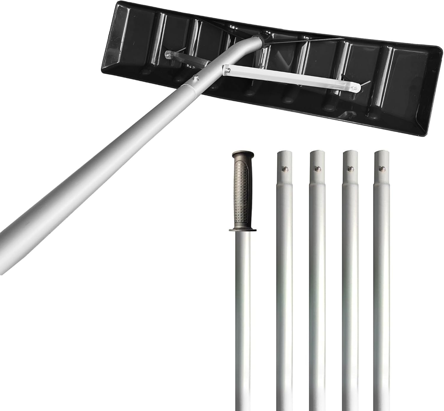 Amazon.com : MTB Garden 20 Feet Snow Roof Rake, 25 Inch Black Poly ...