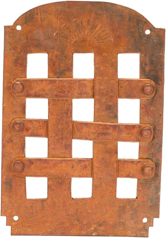 Hand-Forged Iron Speakeasy Rust Finish Door Grill – Easy Installation