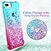 Ruky for iPhone 6 6S 7 8 Case, iPhone SE 2020 Case, Gradient Quicksand Series Glitter Bling Liquid Floating Soft TPU Protective Women Case for iPhone 6/6s/7/8/SE 2020 & SE 2022 4.7