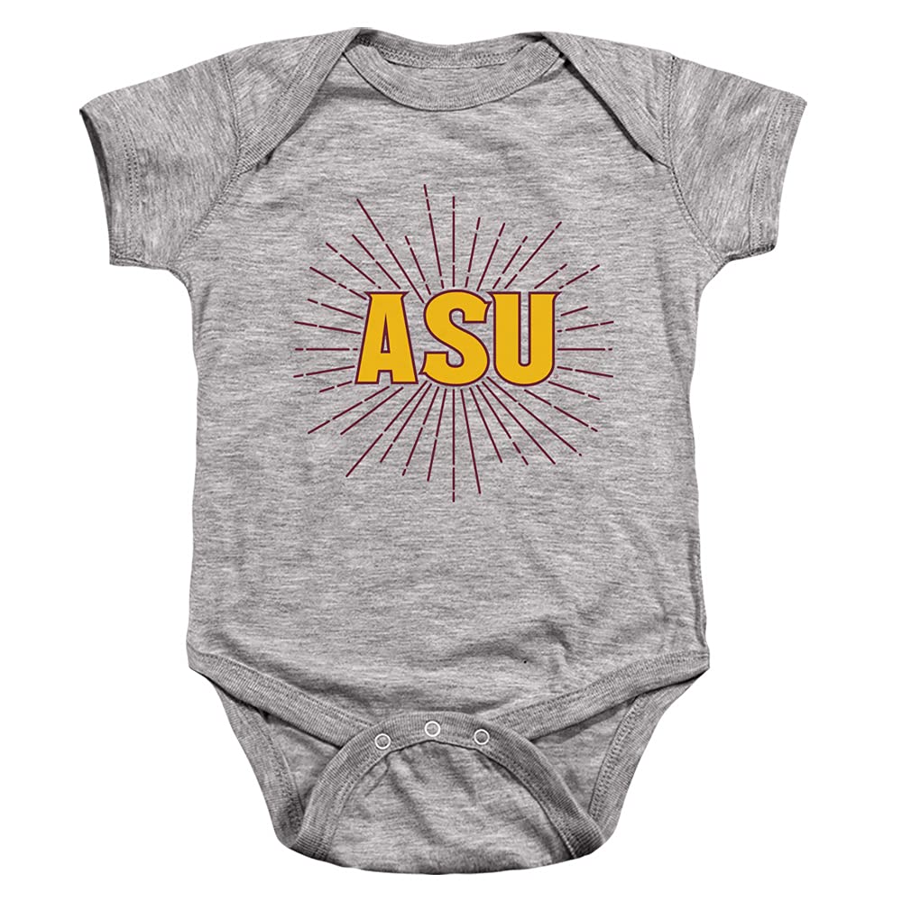 ASU Sun Devils Arizona State Official Burst Unisex Infant Snap Suit for Baby,Athletic Heather, 12 Months