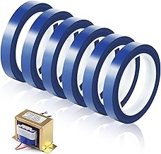 6 Rolls Heat Resistant Tape Sublimation 10 mm x 33 m Blue Heat Tape for Sublimation, Thermal Adhesive Tape, Heat Resistant Heat Transfer Tape for Sublimation Art DIY