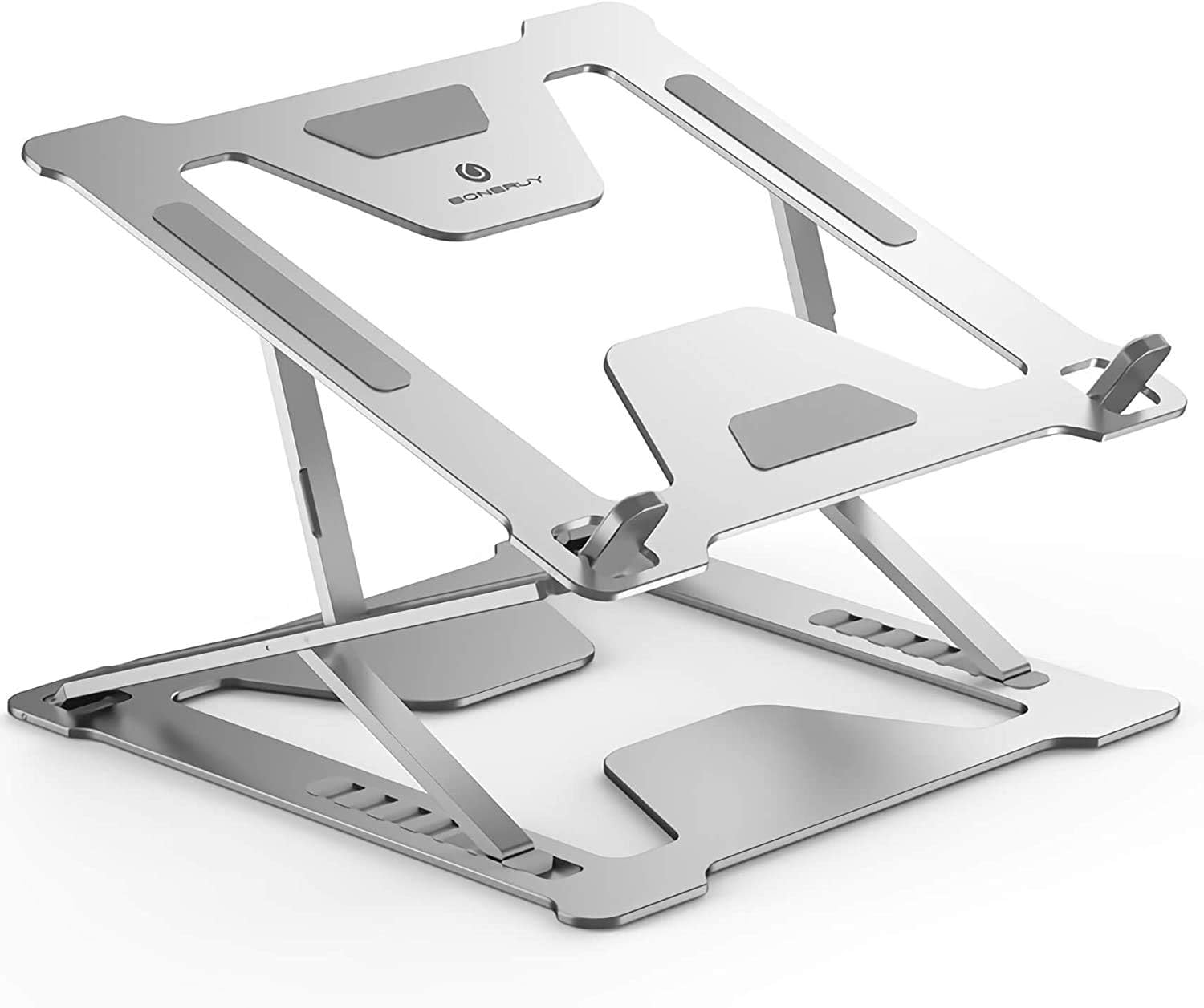 Adjustable Laptop Stand for Desk, Portable Foldable Laptop Riser with Heat-Vent to Elevate Laptop, Duty Laptop Holder for MacBook Pro Air, Dell, Lenovo More 11-17.3” Laptops (Sliver) : Everything Else