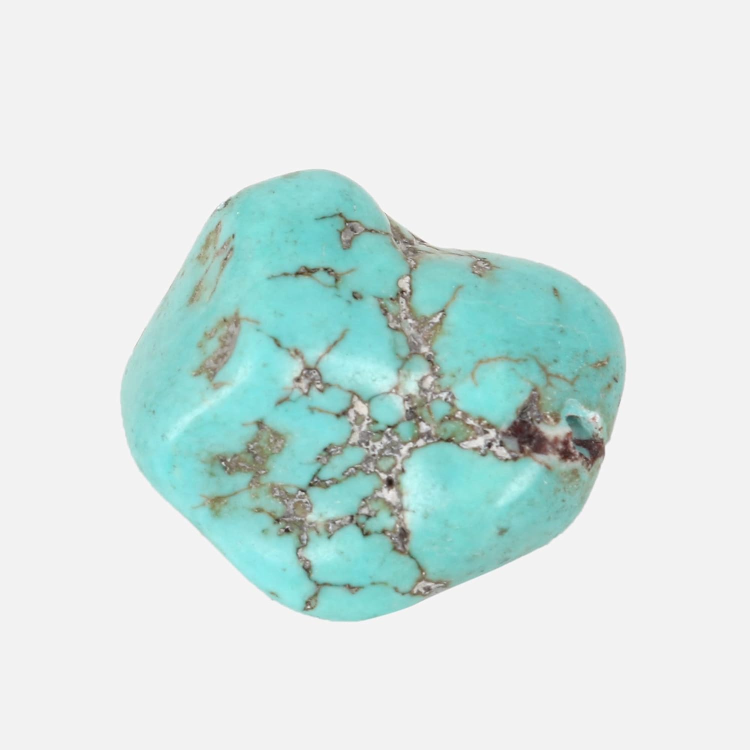 REAL-GEMS Natural Arizona Blue Turquoise, Drilled Blue Turquoise Loose Gemstone For Wire Wrapping Jewelry (50-60 Ct. Approx)
