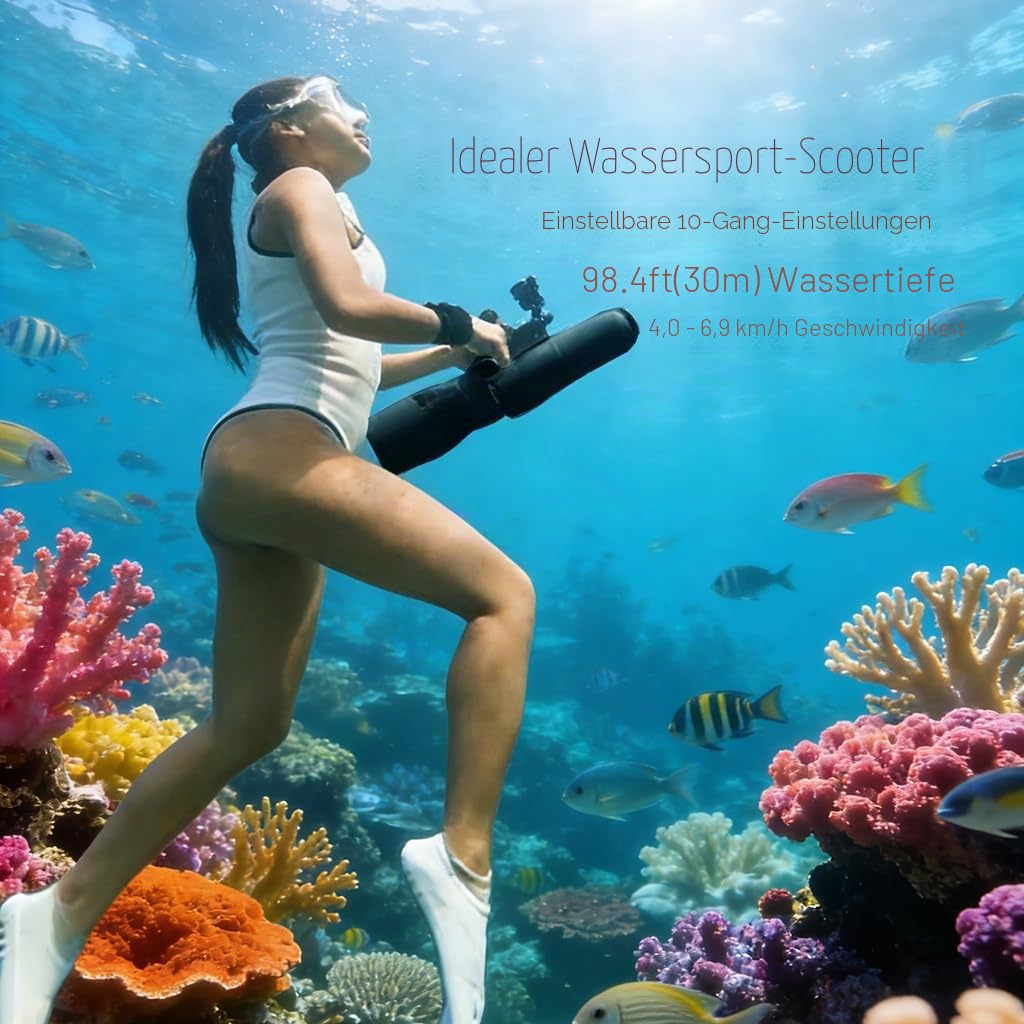 Elektrischer Wasser-Scooter für Erwachsene und Kinder, 500 W, Mädchen-Scooter, Unterwasser-Scooter, Propeller, Pool, Tauchen und Schnorcheln