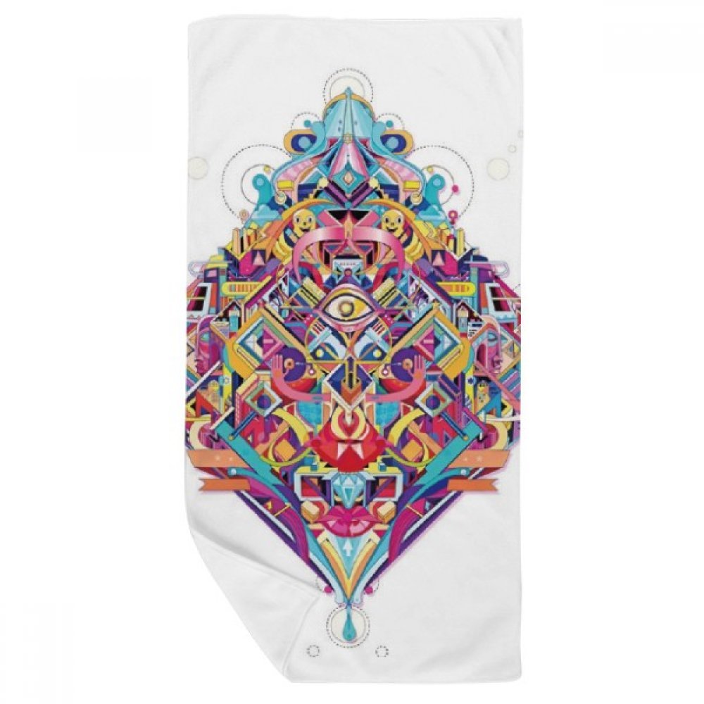 Gant de toilette doux diamant multicolore pour le sport et le yoga
