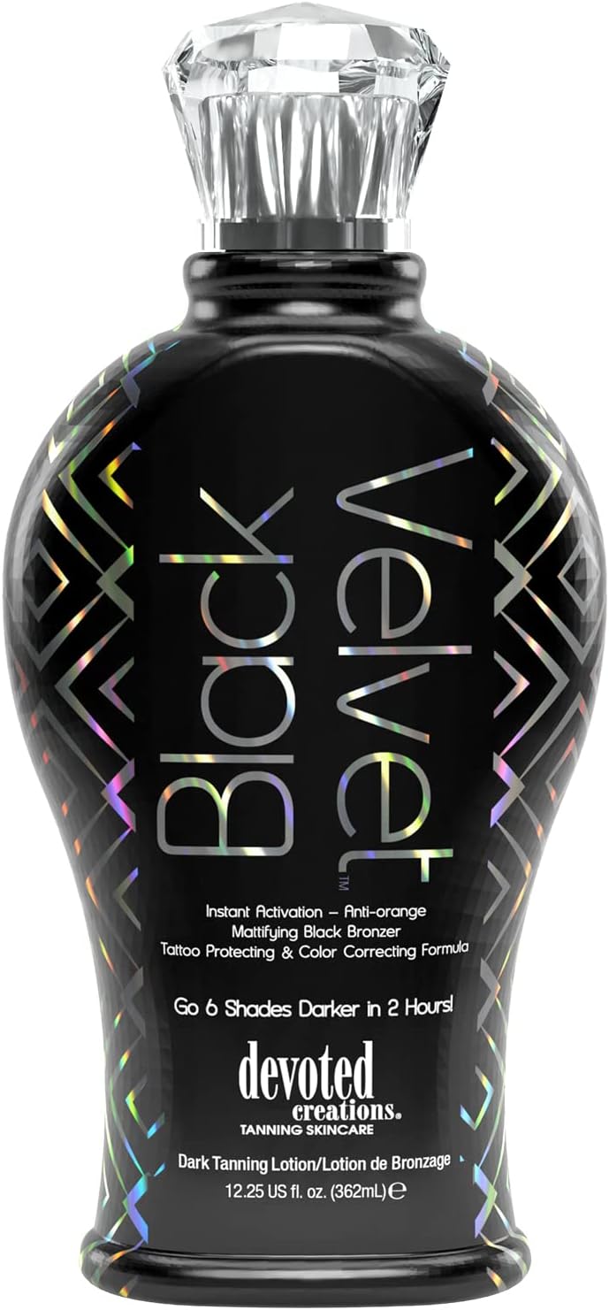 Black Velvet Anti-Orange Mattifying Black Bronzer Tanning Lotion 12.25 oz
