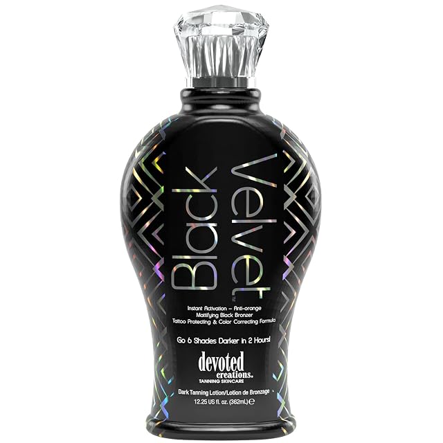 Devoted Creations Black Velvet Anti-Orange Mattifying Black Bronzer Tanning Lotion 12 25 oz